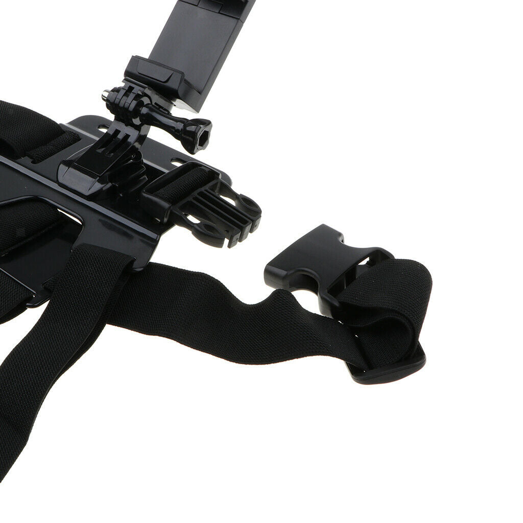 2 Pieces Chest Body Adjustable Harness Strap Holder w/ Clip for Smartphone