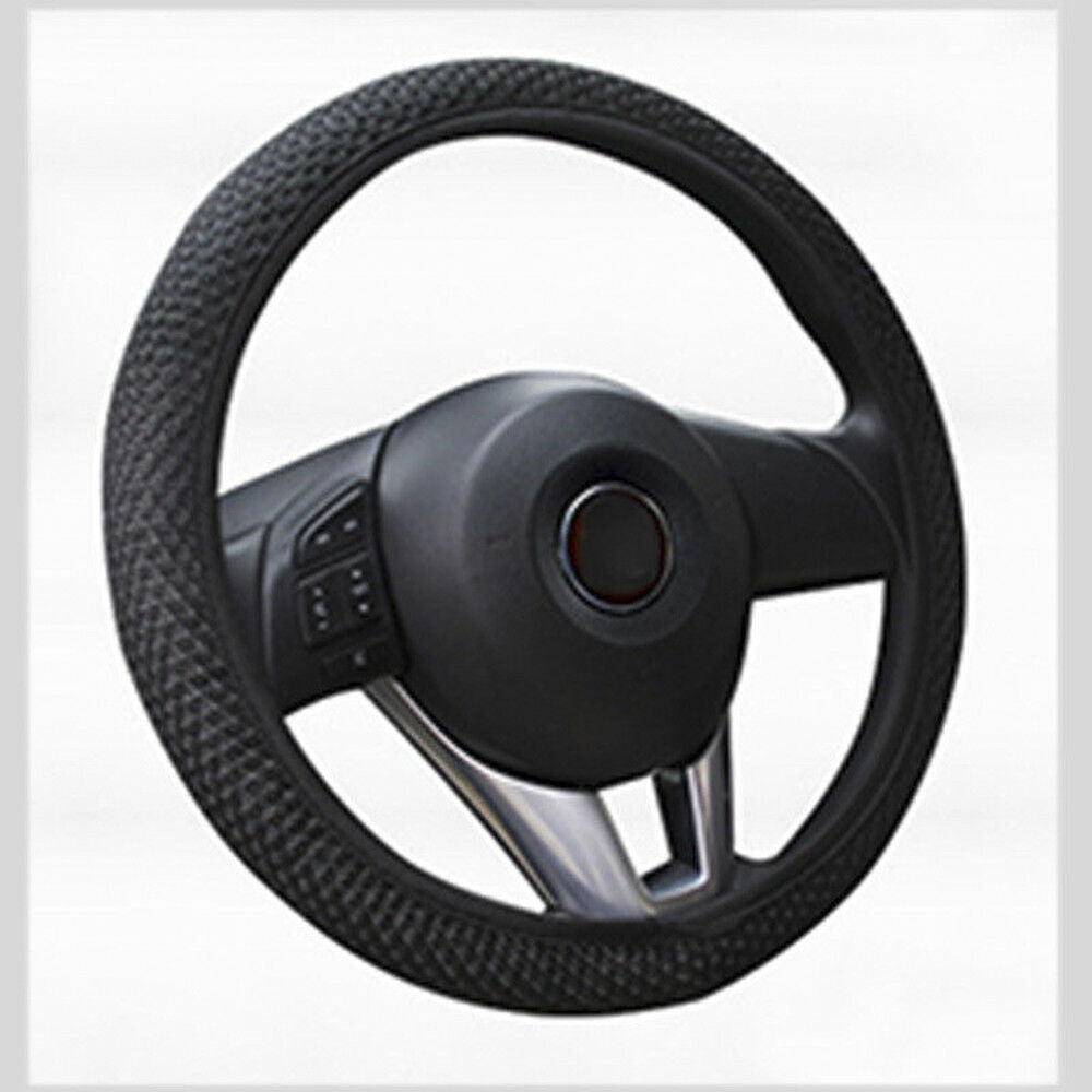15''/38cm Car Steering Wheel Cover Microfiber Leather Breathable Anti-slip New