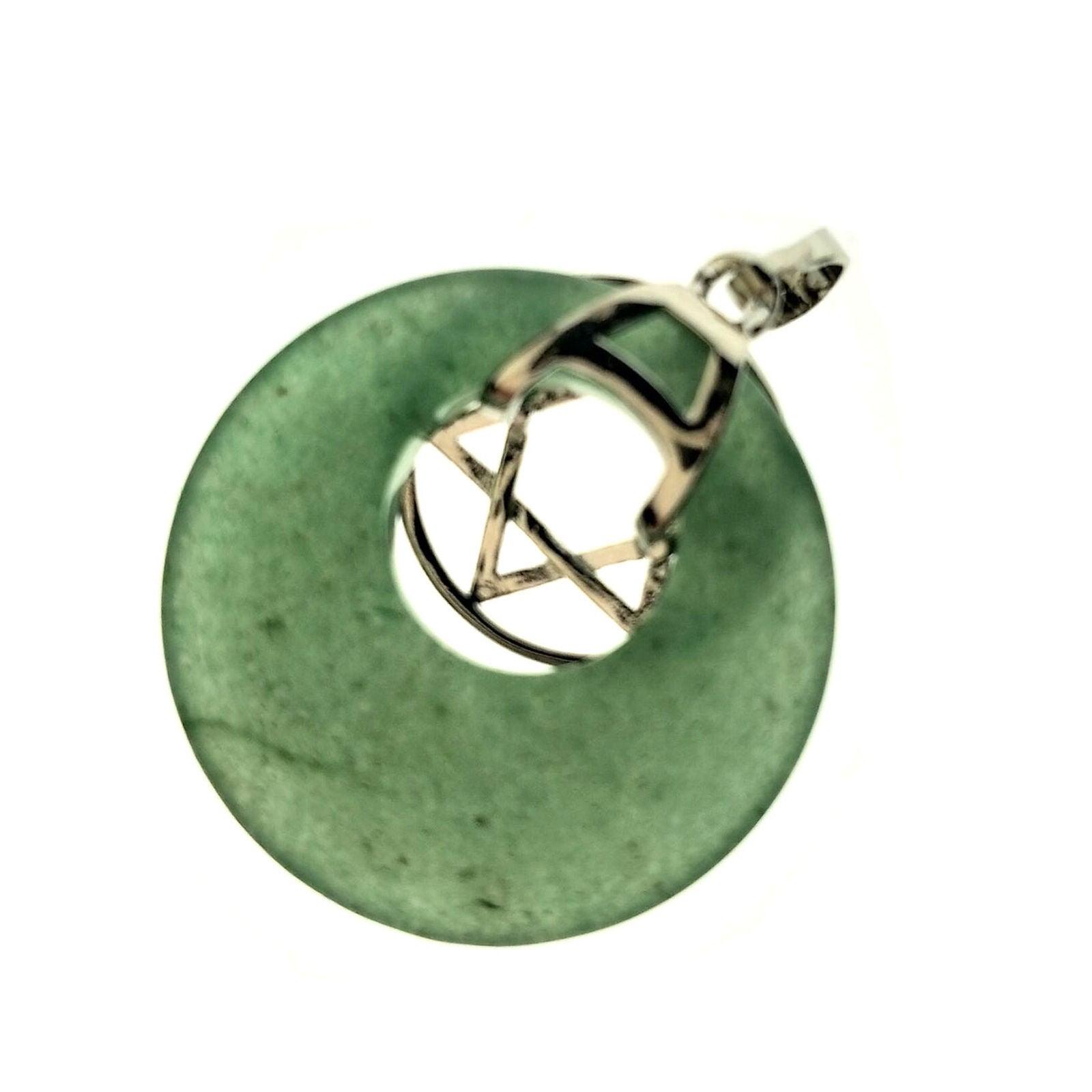 Aventurine stone Star of David Pendant Chakra Reiki Healing Amulet Energy