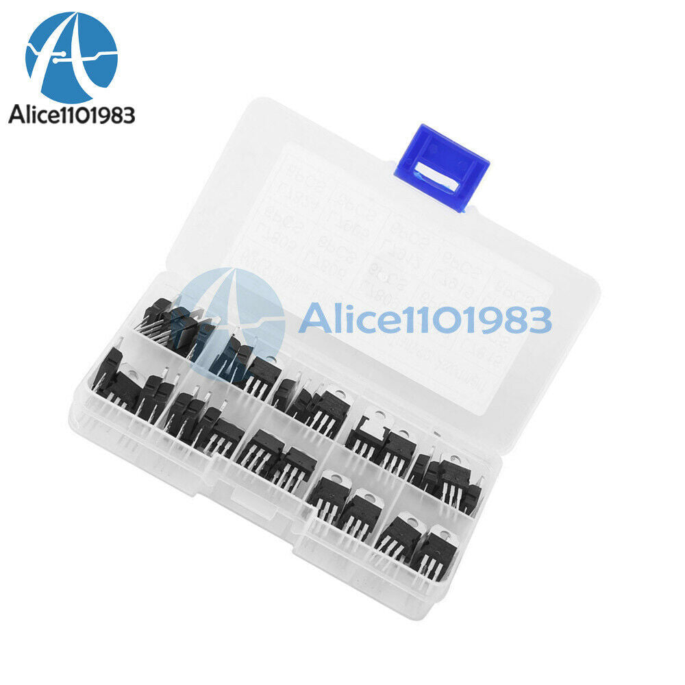 10 Value 60PCS L7805-LM317 Voltage Regulator Transistors Assortment Kit Set