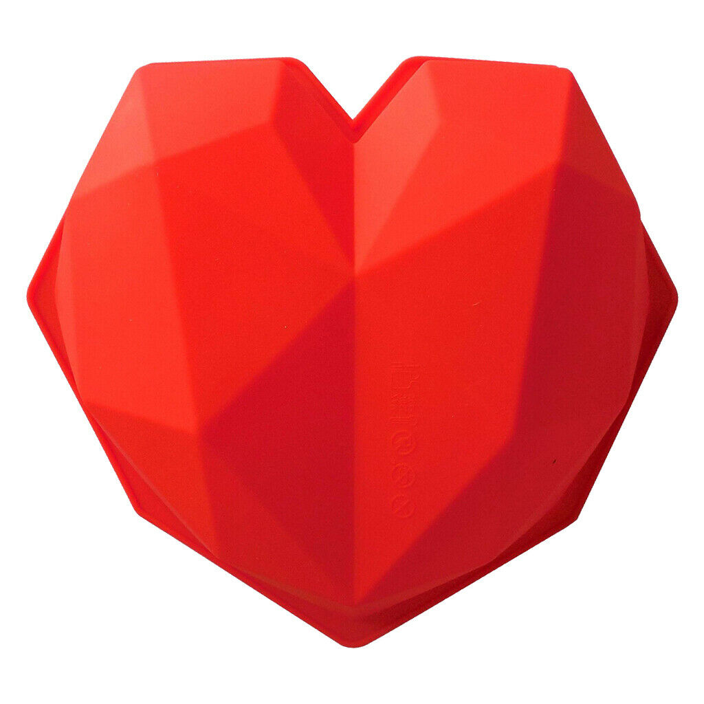 Diamond Silicone Cake Mold Dessert Mould Non-stick Baking Tray Kitchen red