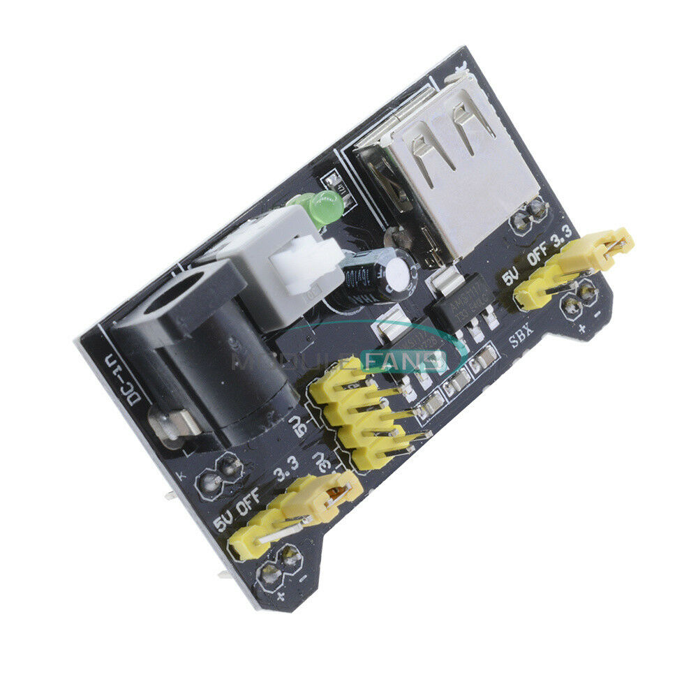 5PCS MB102 Breadboard Power Supply Module For Solderless Bread  3.3V/5V