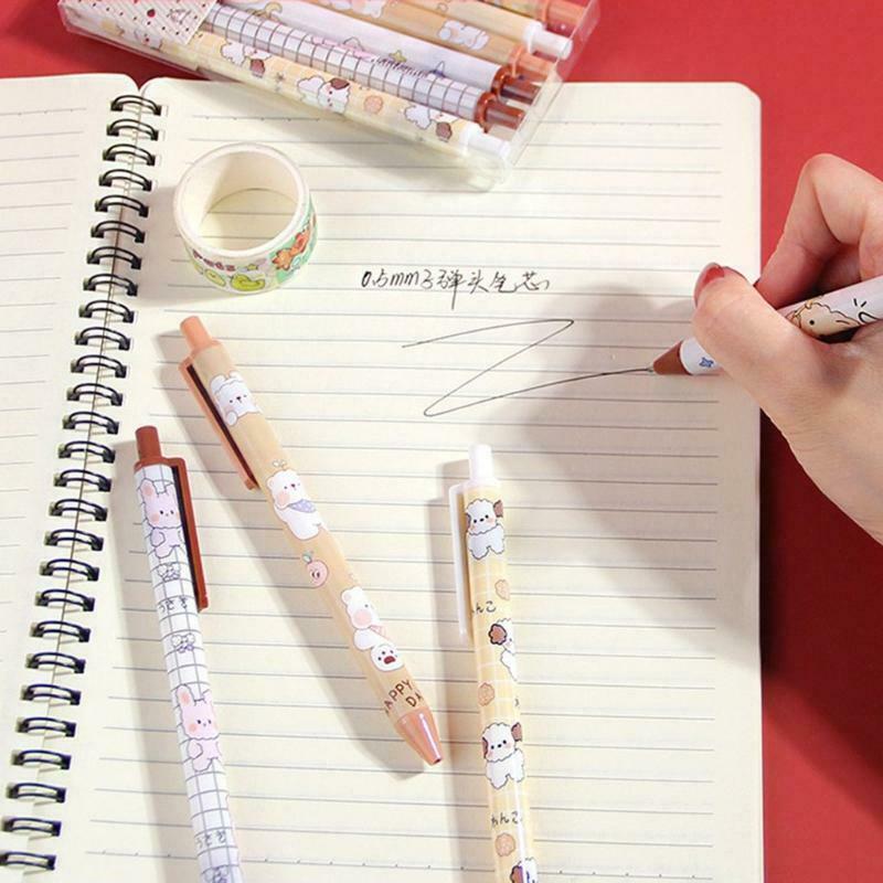 0.5mm Retractable Gel Pen for Students Journaling Note Taking DIY Graffiti 6pcs