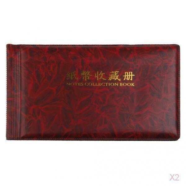 2x Coin Holder Album - Paper Money Collection 60 Pockets for Collectors and