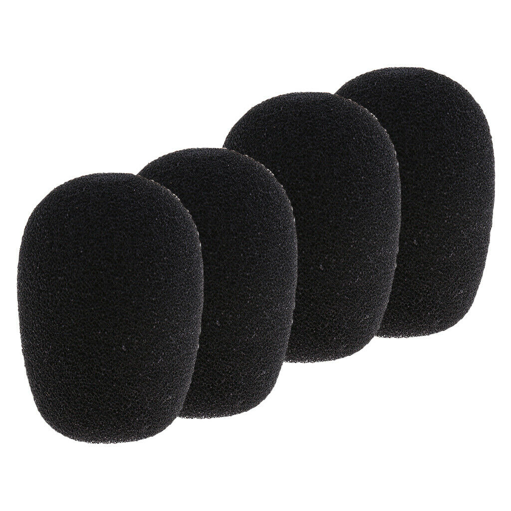 4pack Ball-type Mic Soft Sponge Windshield Foam Protect Cover Shield Black