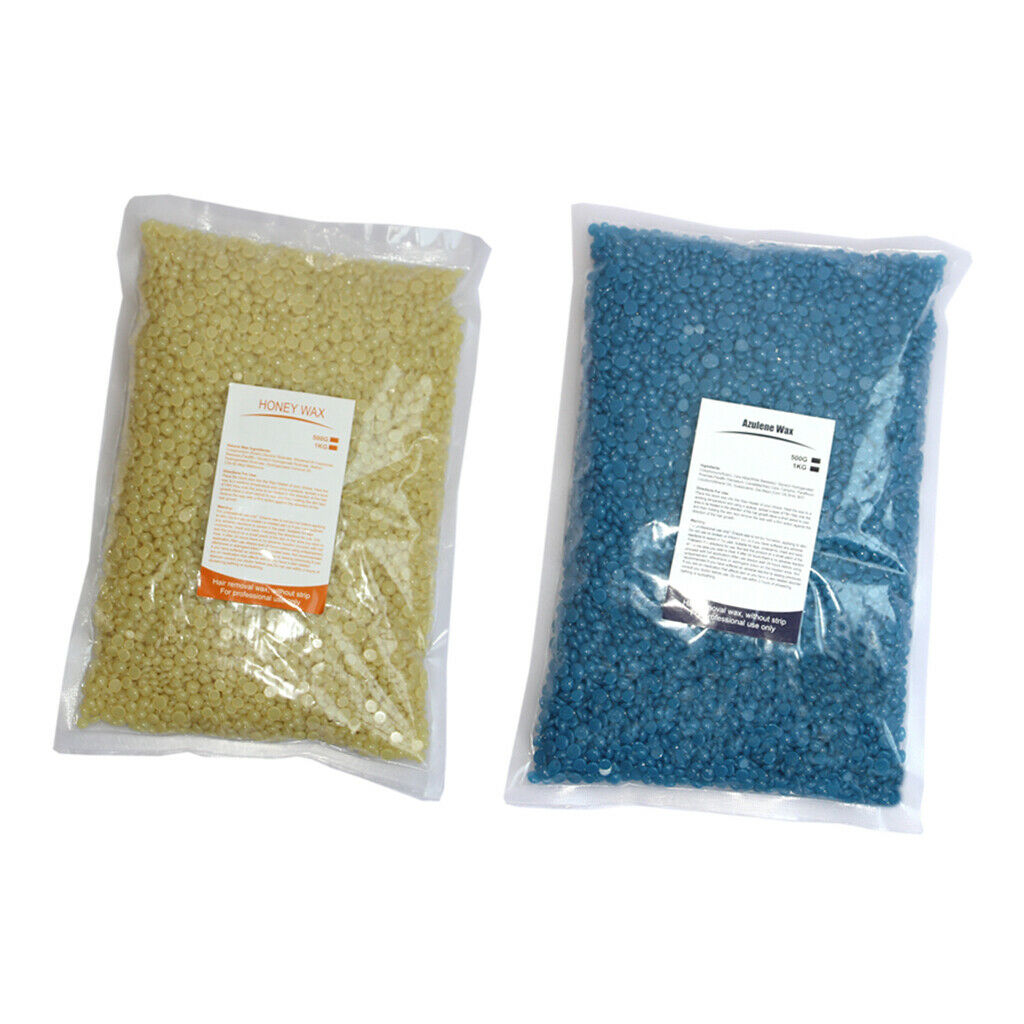 2Bag Hard Waxing Bead Bean Body Hair Removal Bikini Depilatory No Strip 1kg