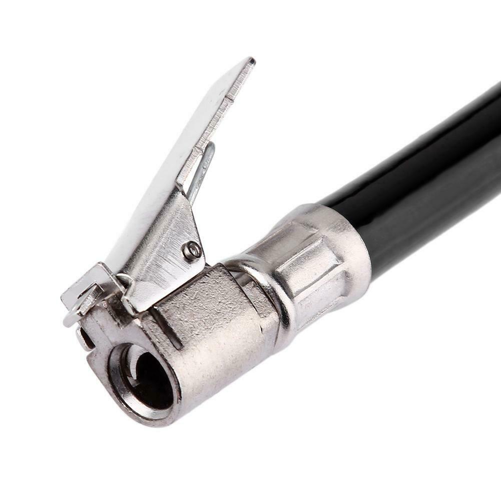 Lock On Chuck Flexible Hose Tire Inflator with Air Pressure Gauge Pistol @