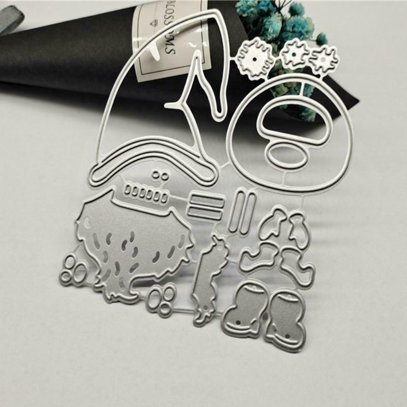 Christmas Gnome Santa Claus Metal Cutting Dies Stencil DIY Scrapbooking Template