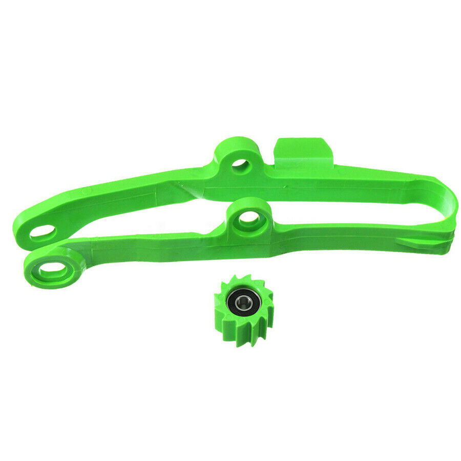 ABS Green Motorcycle Chain Slider with Lower Roller For Kawasaki KX250F 09-16