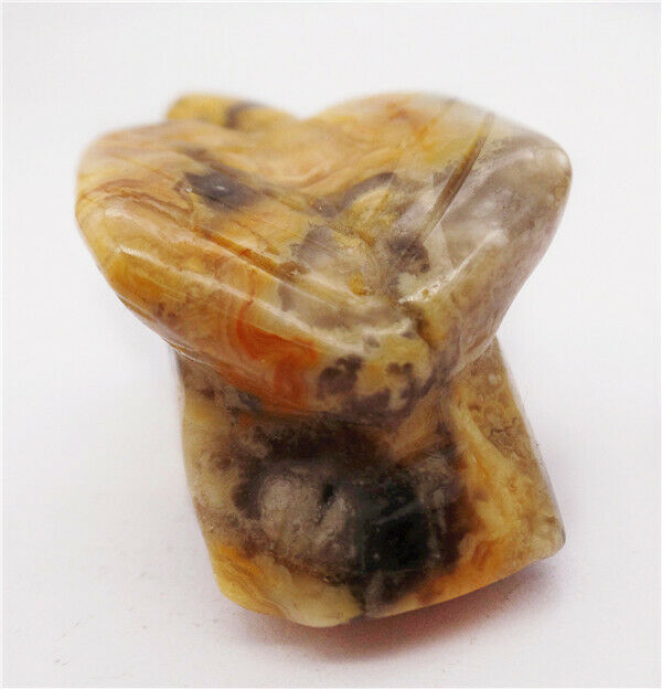 47g 50x30x25mm Natural Crazy Lace Agate Carved Eagle Healing Statue Decor HH8082