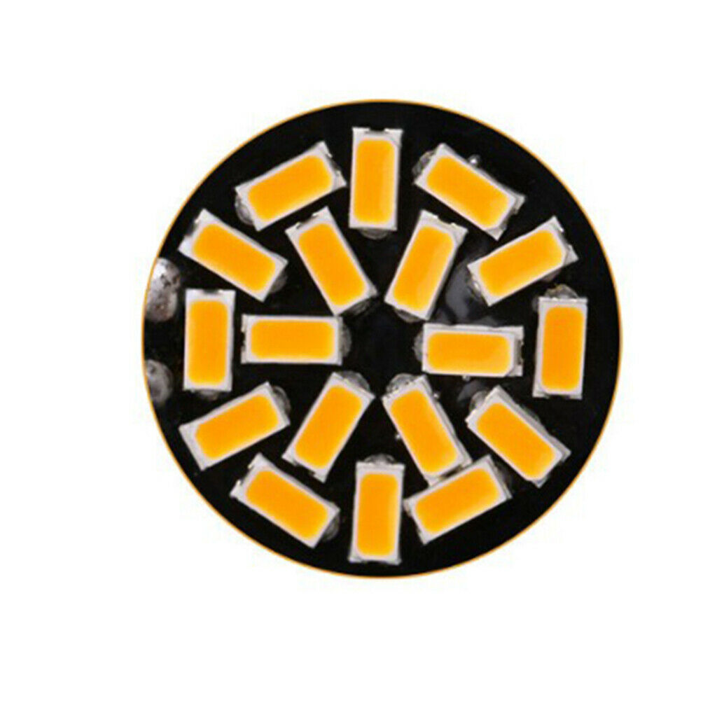 1 Pair Led Bulb 3014 144smd 1156 BAU15S Flashing 12V Amber