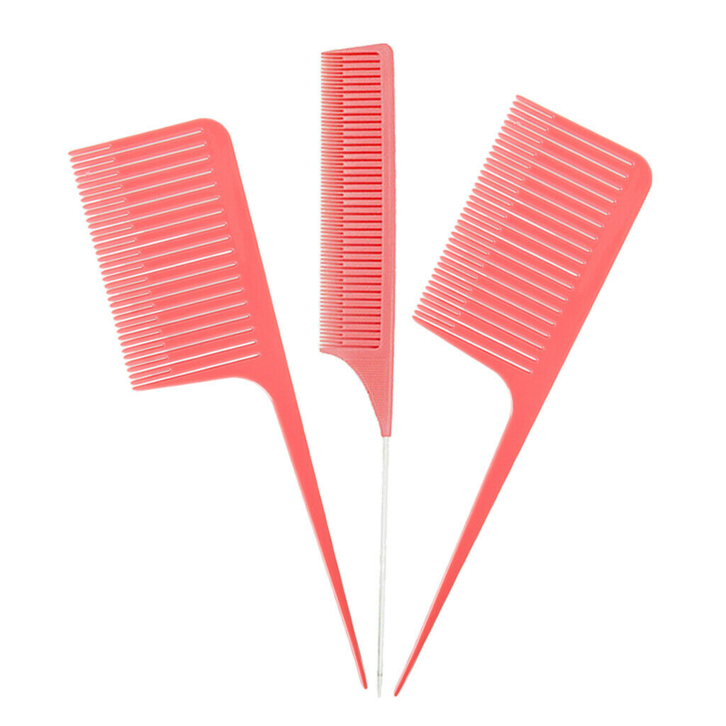 3Pcs Pro Weaving Highlighting Foiling Hair Comb Hair Coloring Salon Tool