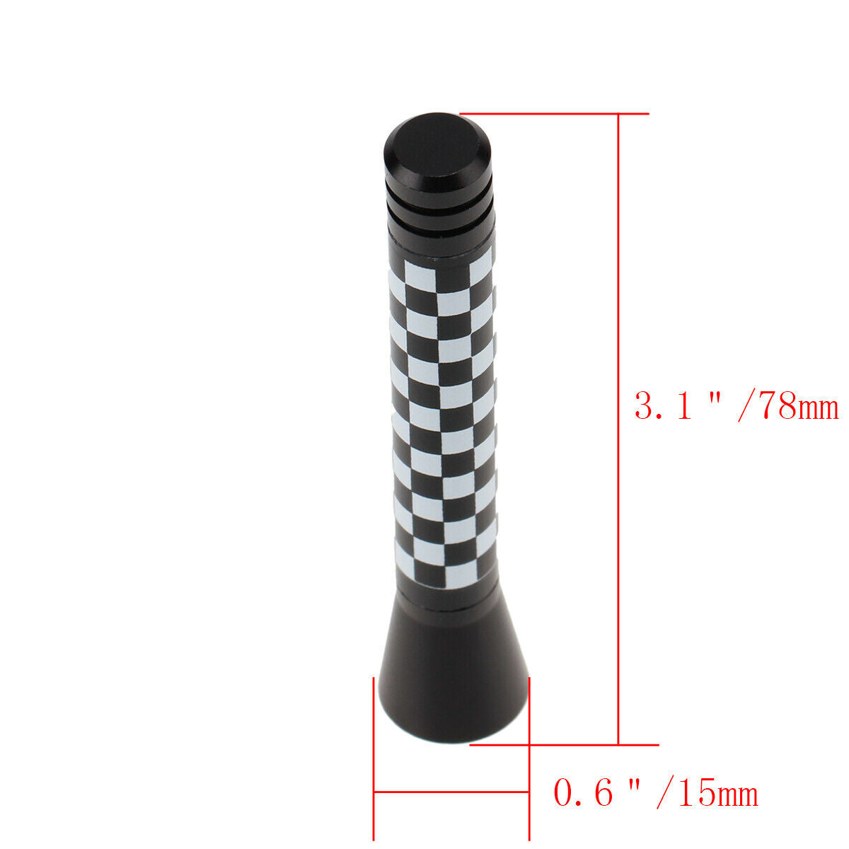 Black&White Grid Car Mounted  Radio Antenna With Spring Aerial Universial