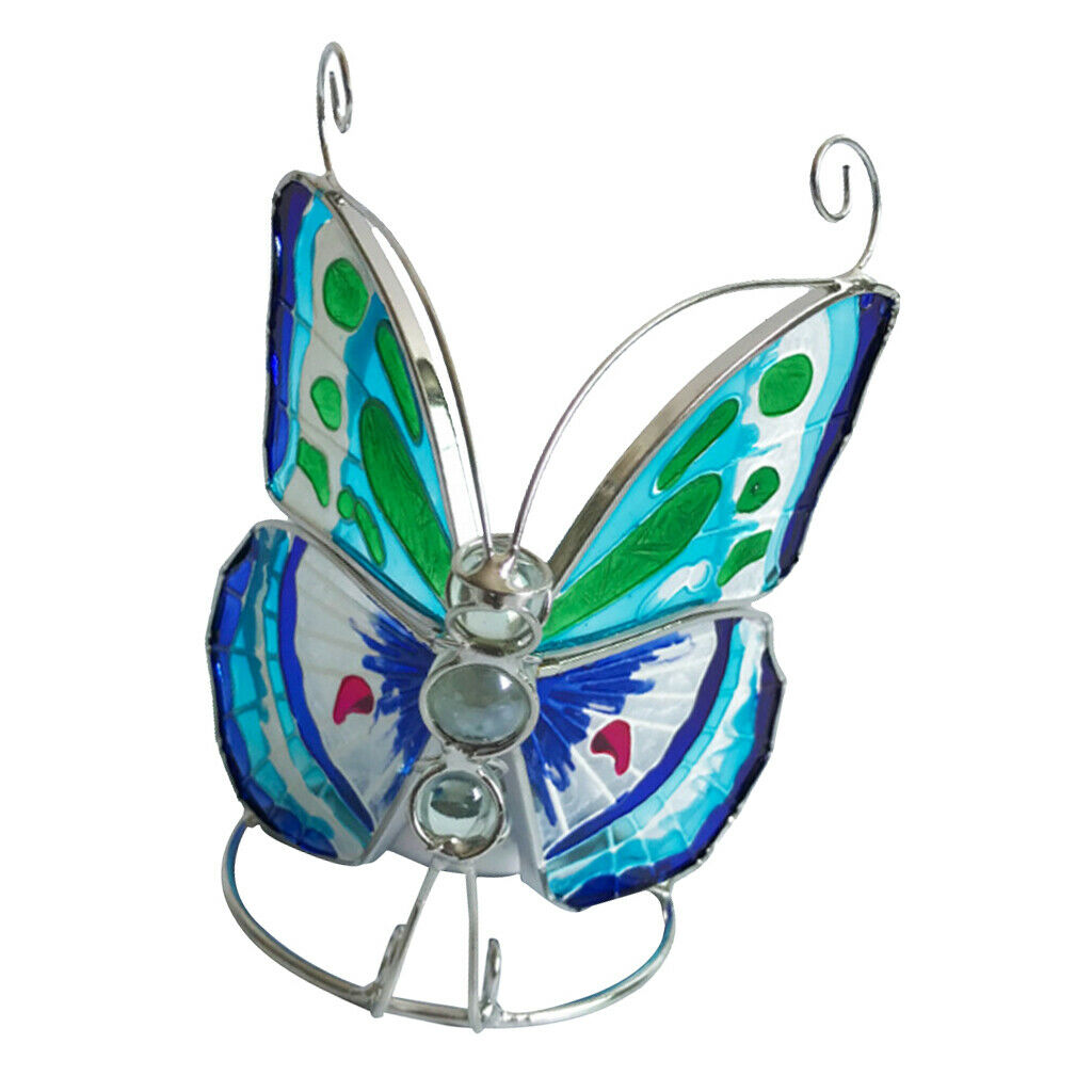 Butterfly Metal Lantern Candlestick Holder Garden Night Tea Light Decor