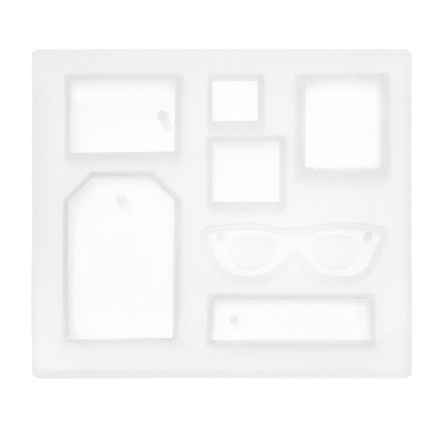 1pc Glasses Rectangle Silicone Casting Molds Tool Mould Pendant DIY Accessories