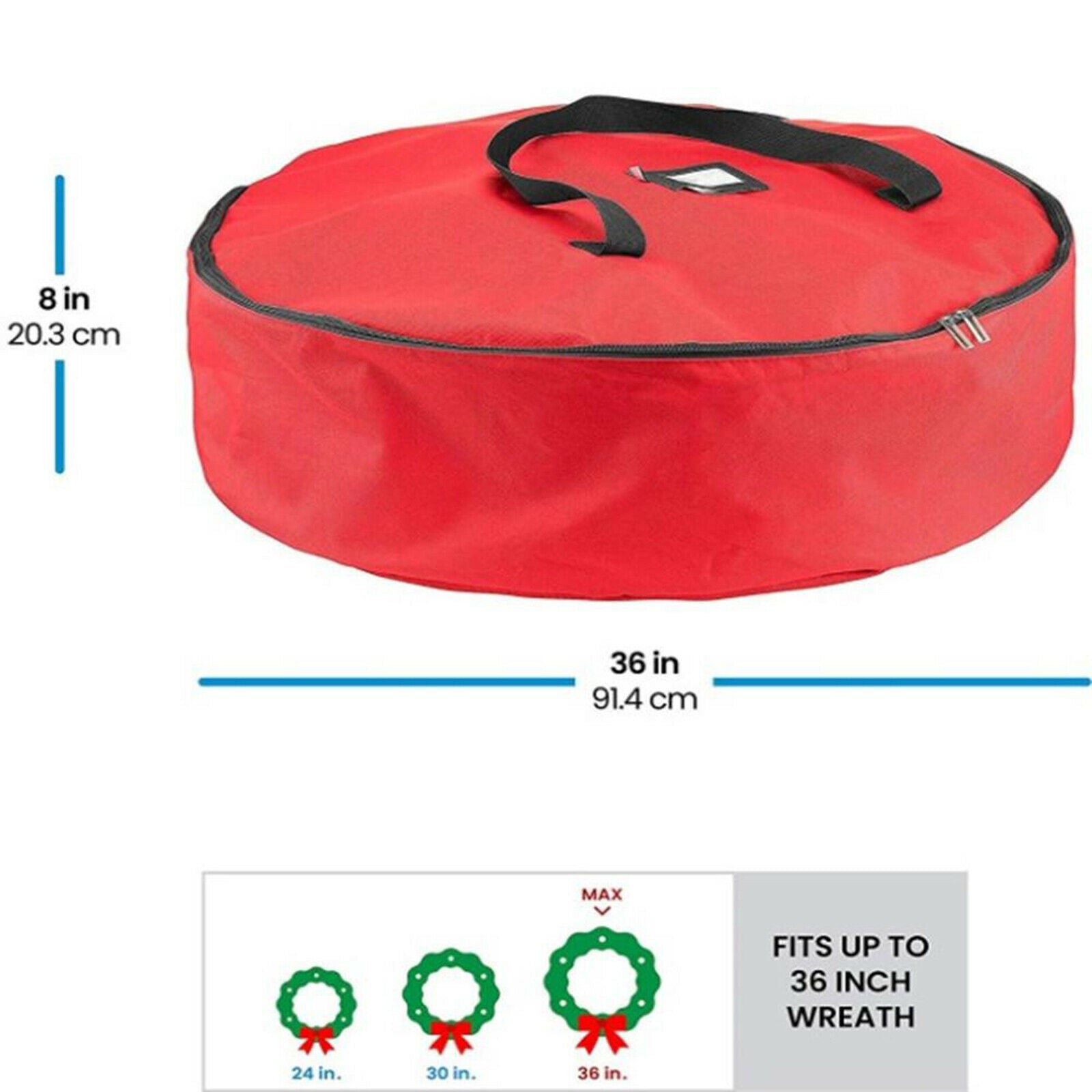 Christmas Wreath Storage Bag , Durable Oxford Cloth Easy to Slip the wreath in