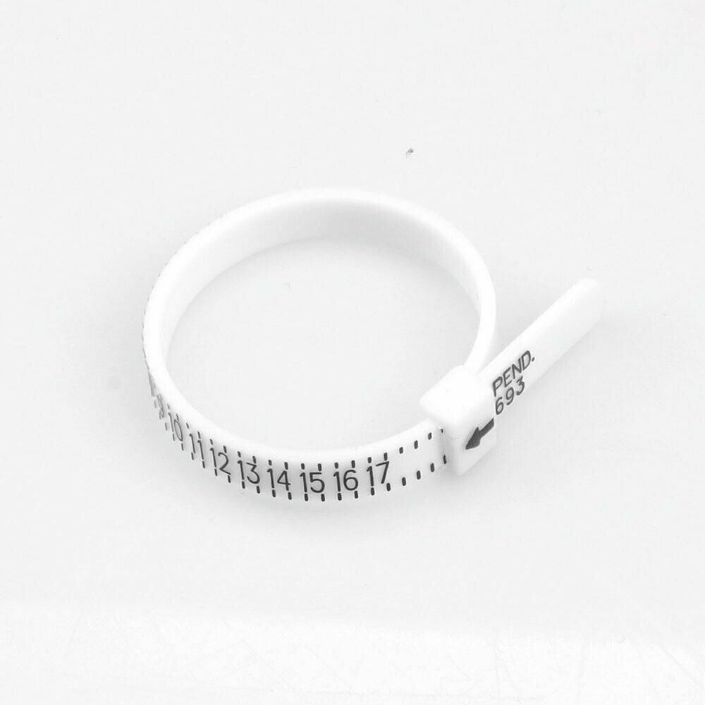5pcs Ring Sizer Measure Tool Gauge Plastic Finger Sizing Finder Useful 1-17