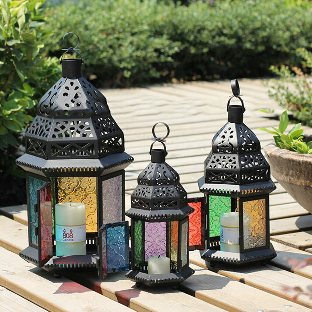 Metal Lock Moroccan Votive Candle