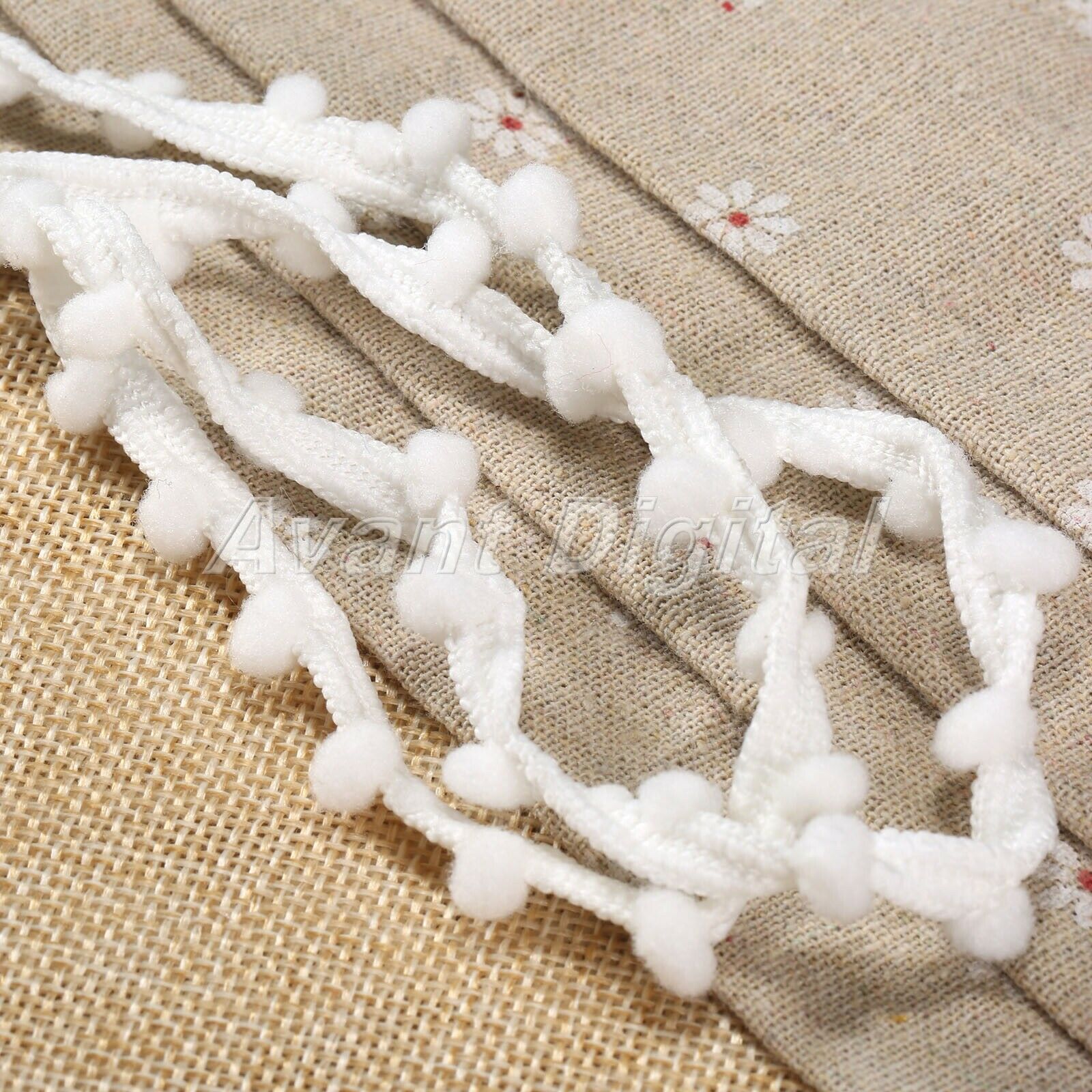New Pom Pom mini Bobble Ball Fringe Braid Lace trimming for Crafting Sewing Hats