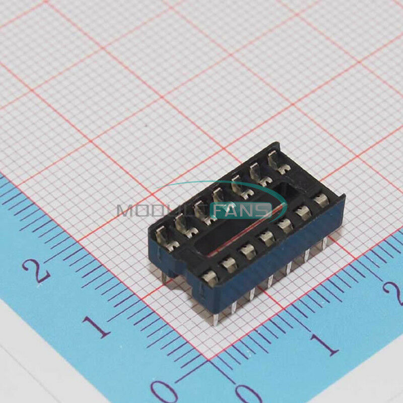 100PCS 14 Pin Integrated Circuit IC Sockets Adaptor Solder Type DIP14 New