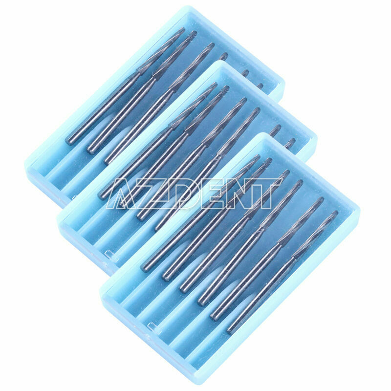 5Packs Dental FG Zekrya Surgical Carbide Cutters Finishing Burs Root Canal 28MM