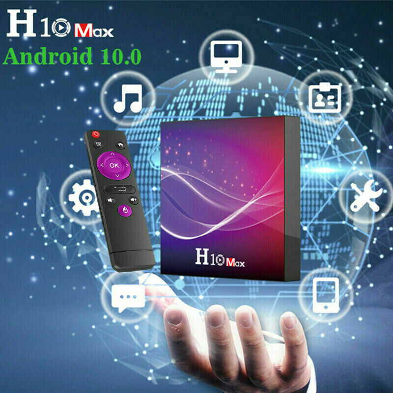 H10Max H616 Android 10.0 TV Box 4+32GB 6K Quad Core WiFi USB HD Media Player