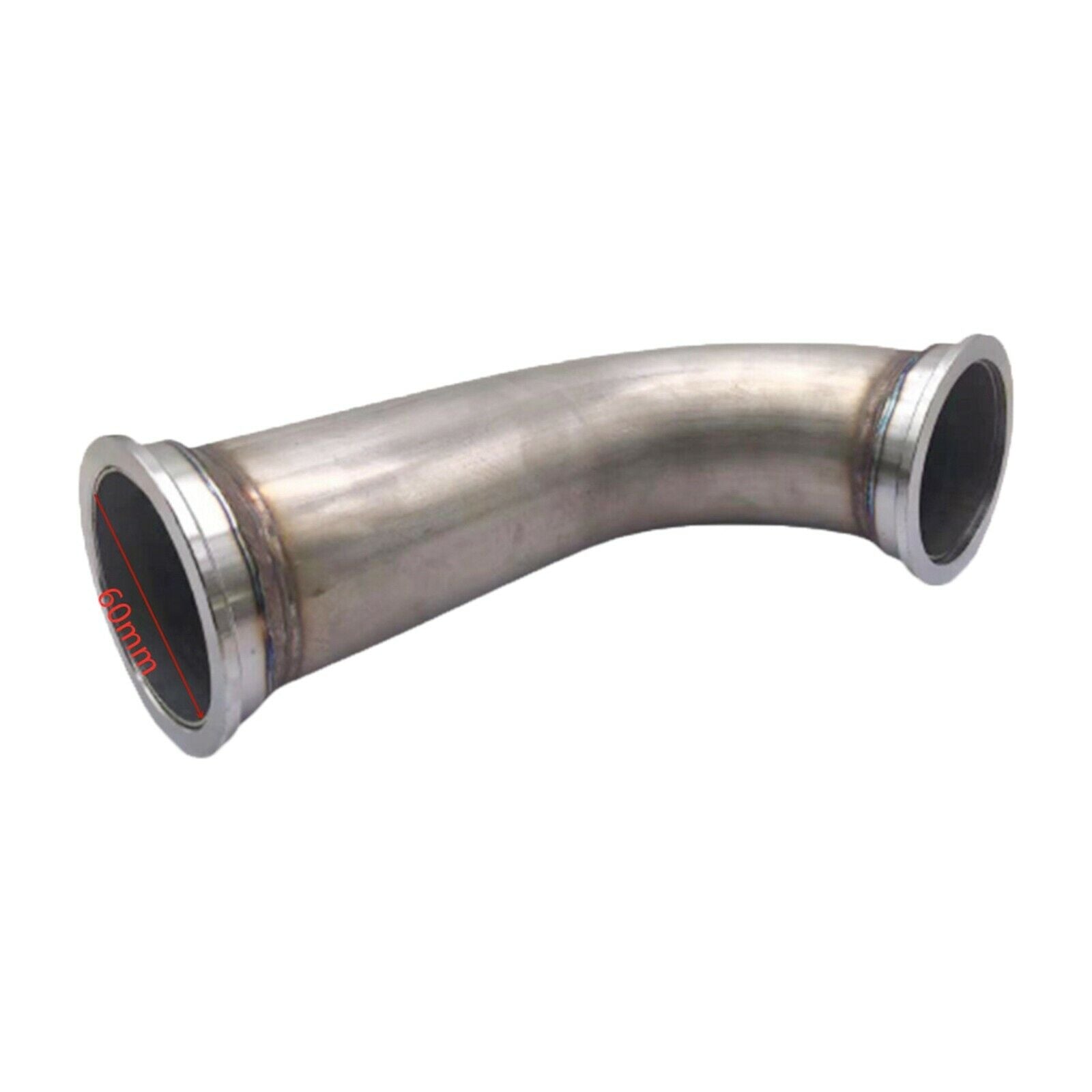 90 Degree T304 Steel Elbow Adapter Downpipe for 2.5"ID 3.2"OD V-band Flange