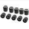 10 Volume Control Rotary Knobs Black for 6mm Dia. Knurled Shaft Potentiometer Lt