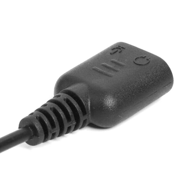 Black 2.5mm Plug To 3.5mm Headphone+Mic Jack Adapter Cable For Panasonic PRKU SJ