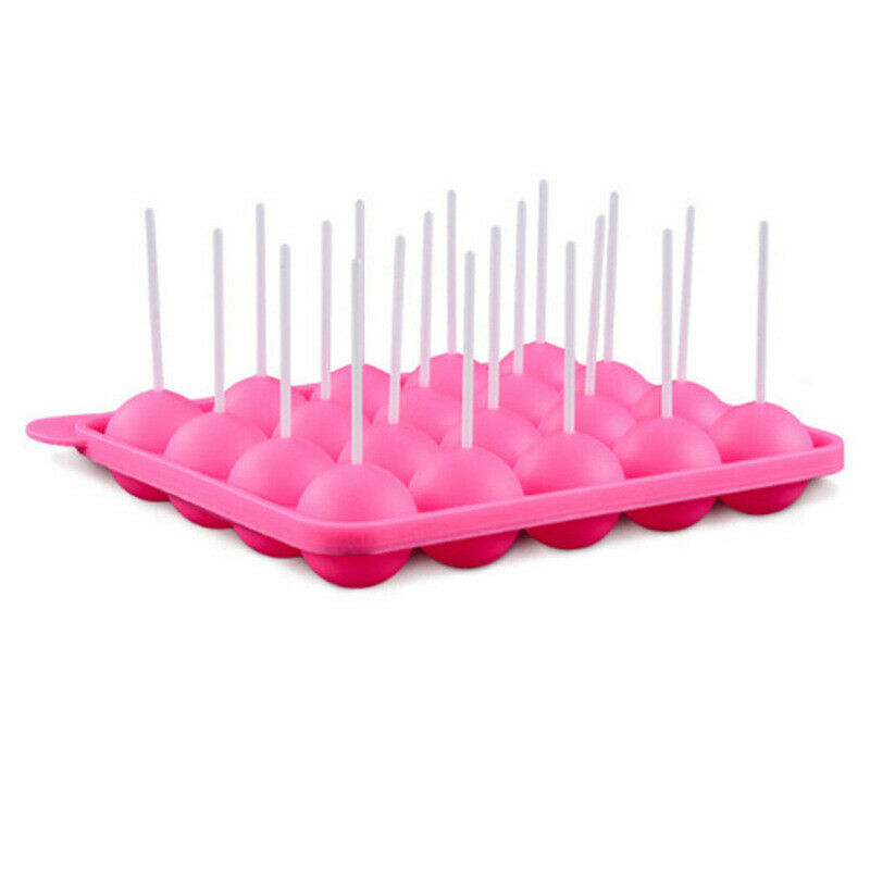 20 Holes Silicone Chocolate Mold Lollipop Sphere Maker Baking Mold Ice TrayBDAU