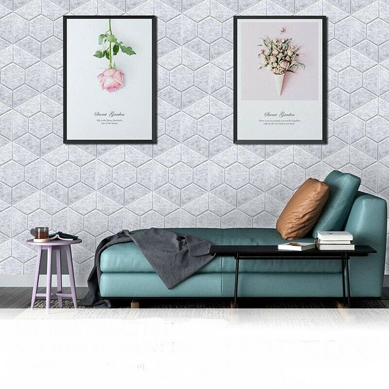 6 Pcs Acoustic Foam Panel Hexagon Acoustic Panels for Acoustic Treatment,BevC8B4