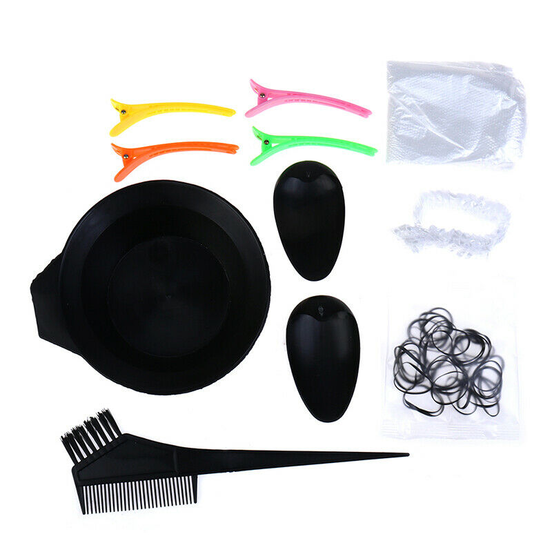 11pcs Hair Dye Coloring Kit Professional Hairdressing Brushes Bowl Combo .l8