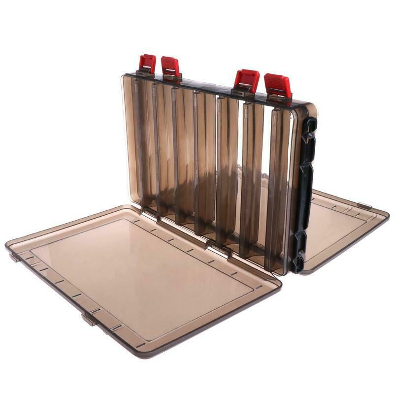 Fishing Box Bait Lure Hook Storage Double Side V Shaped Tackle 14 Compartments