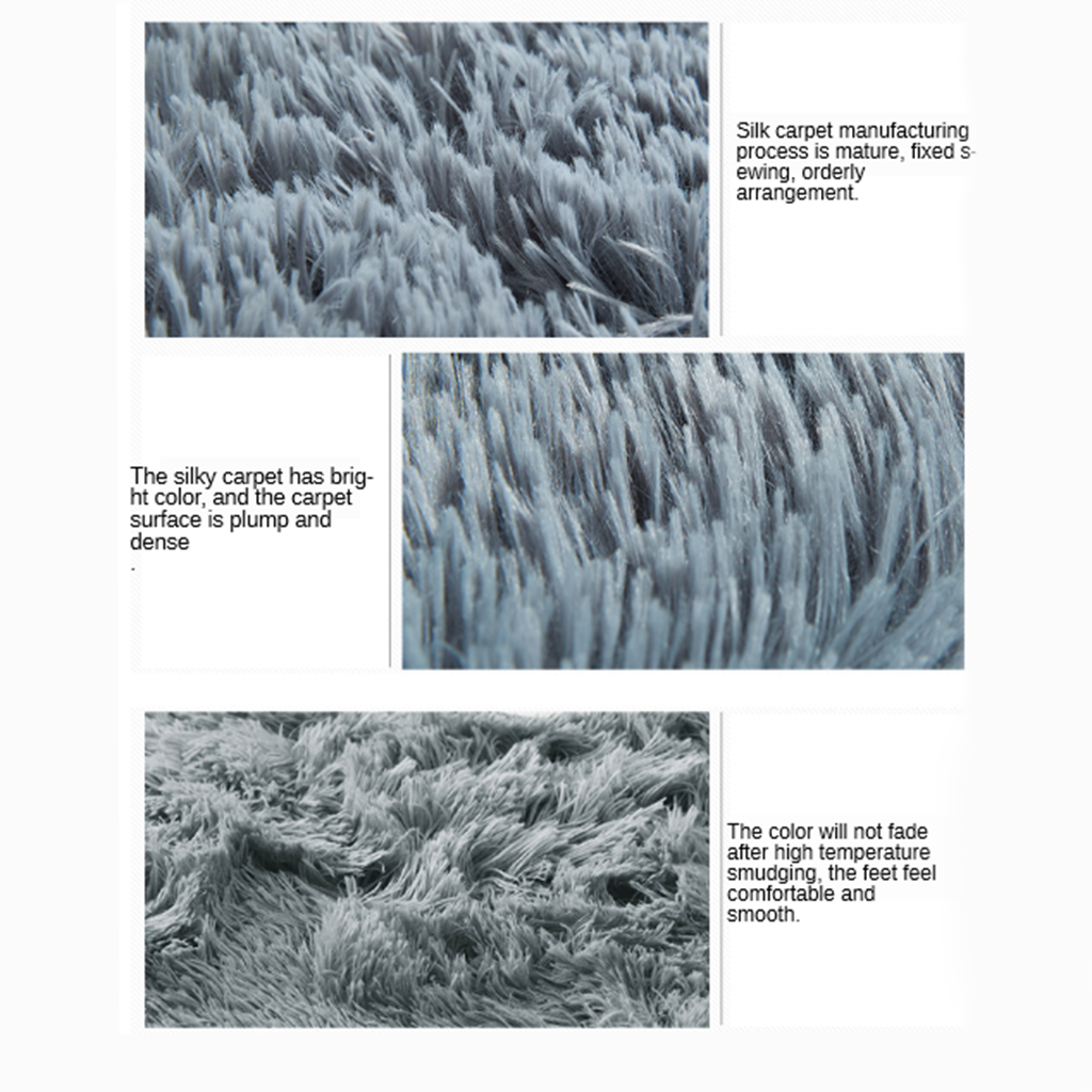 Modern Shag Area Fluffy Rugs Anti-Skid Shaggy Area Rug Bedroom Carpet Floor Mat