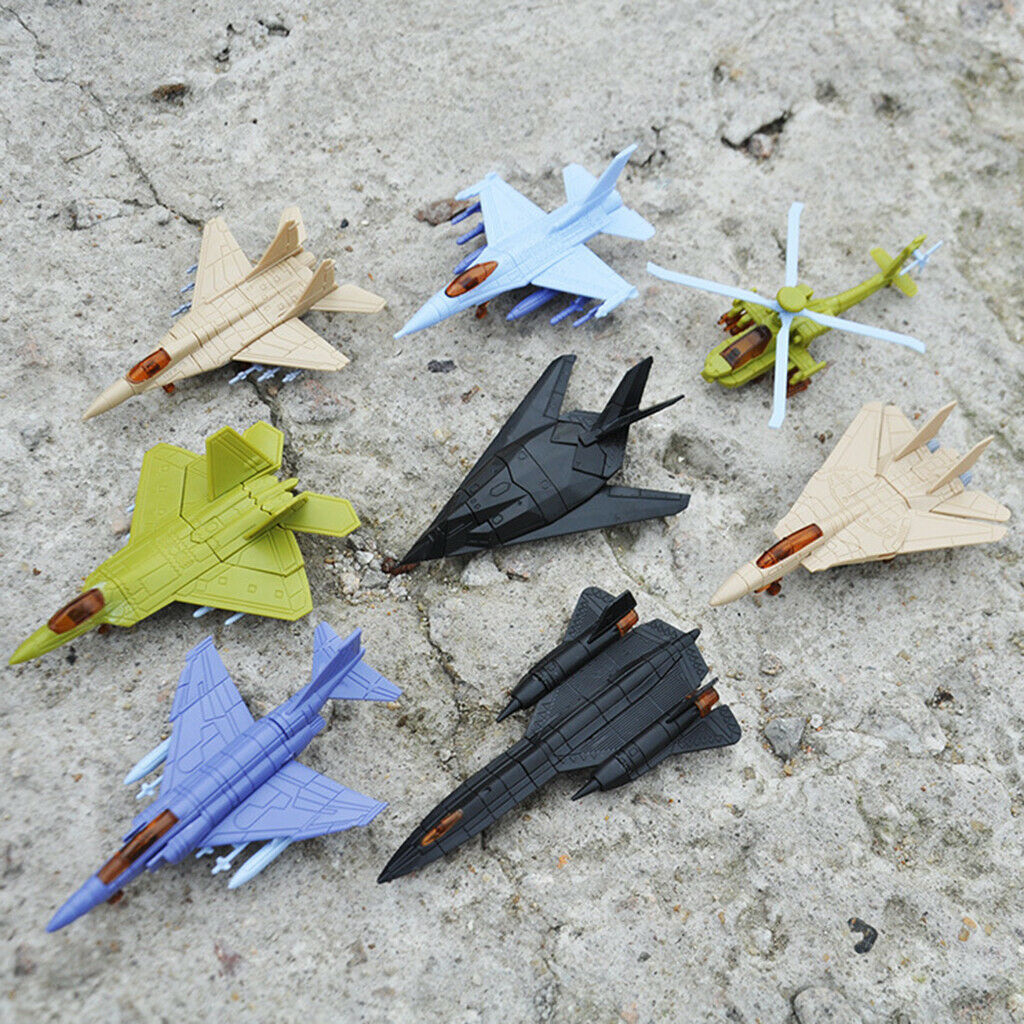 8x Air Force Jet Play Set Combat Airplane Sets Military Fighter Bomber