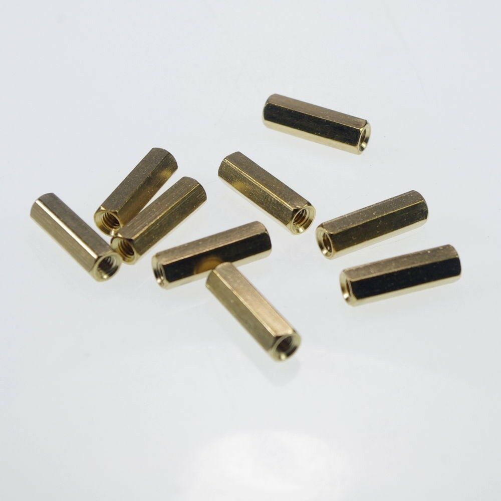 Lot10 M4×60mm Brass Hexagonal Threaded Double Pass Spacers Hexagon Copper Post