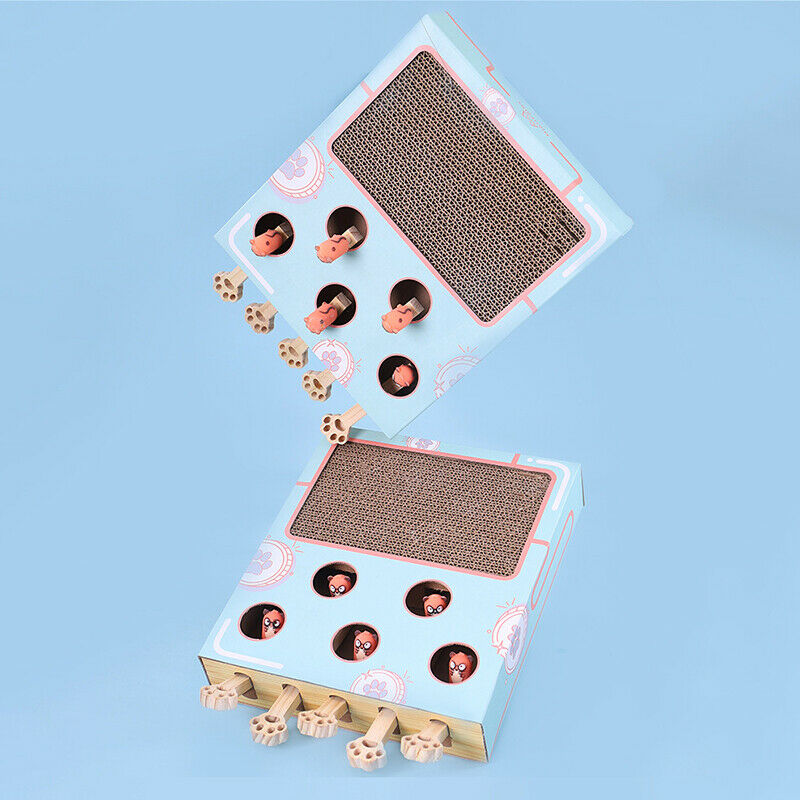 Cat Toys Corrugated Paper Cat Scratch Board Nest Interactive Solid Wood Cat B JY