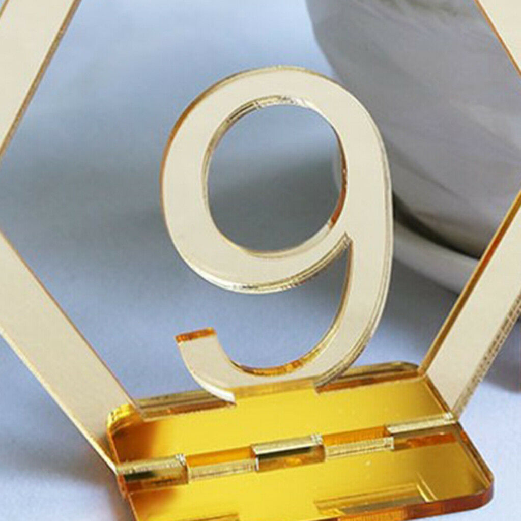 Table Numbers with Base Table Decor for Birthday Charity Ball Golden 9