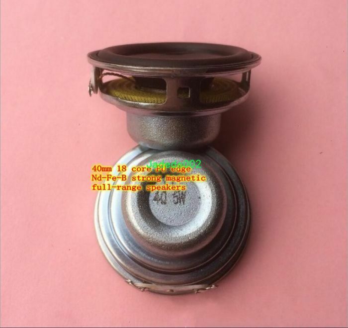 2pcs 40mm 4Ω 5W full-range Speaker 4ohm PU edge loudspeaker Home Audio parts