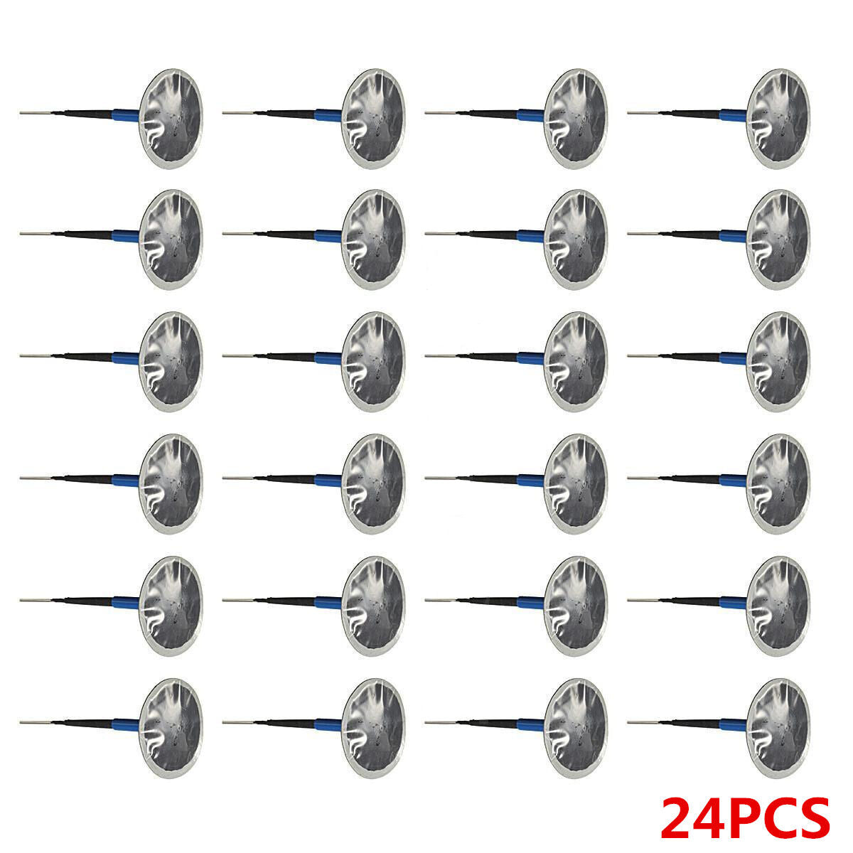 24Pcs Natural Rubber Car Tyre Puncture Repair Wired Plug Mushroom Patch 48mm*6mm