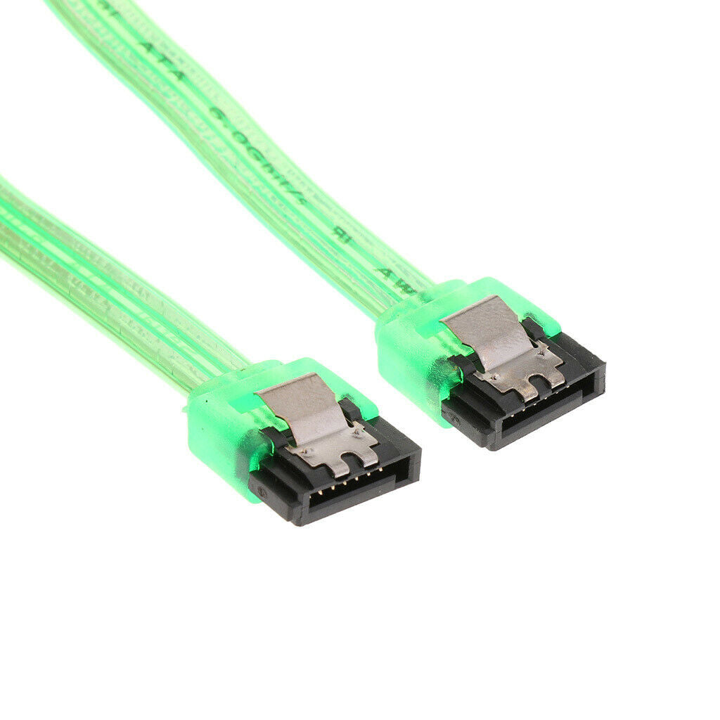 SATA 3.0 III SATA 3 HDD Data Cable Cord 10 Inch for HDD SSD Green