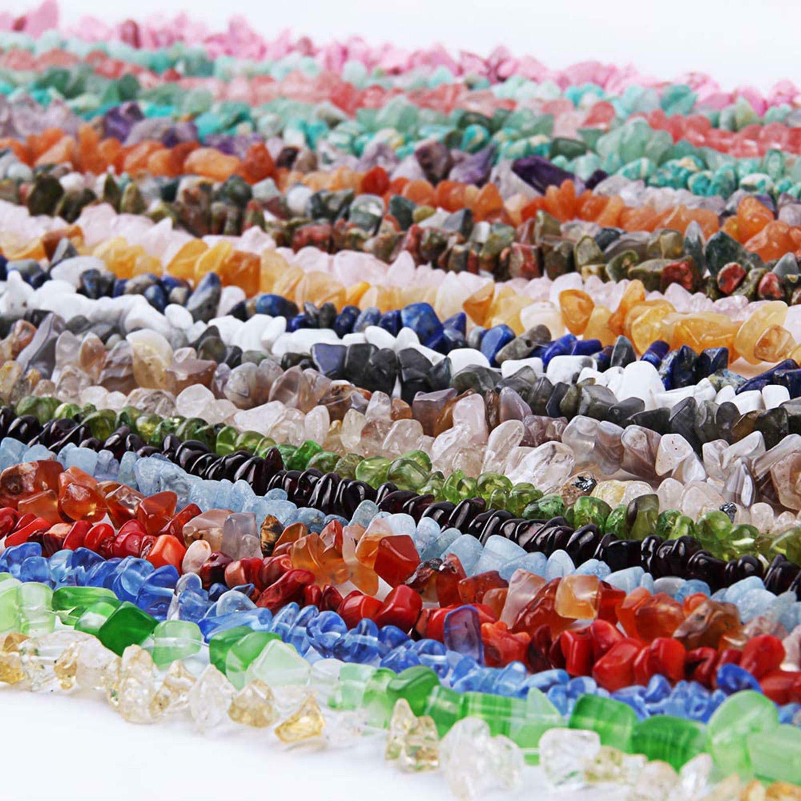 Colorful Crushed Stone Bead for DIY Bracelets Jewelry Making Gift Supplies