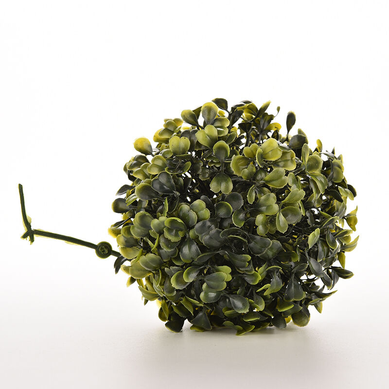Artificial 12Cm Boxwood Buxus Topiary Balls Grass Plant Chain Hanging JfJ.l8