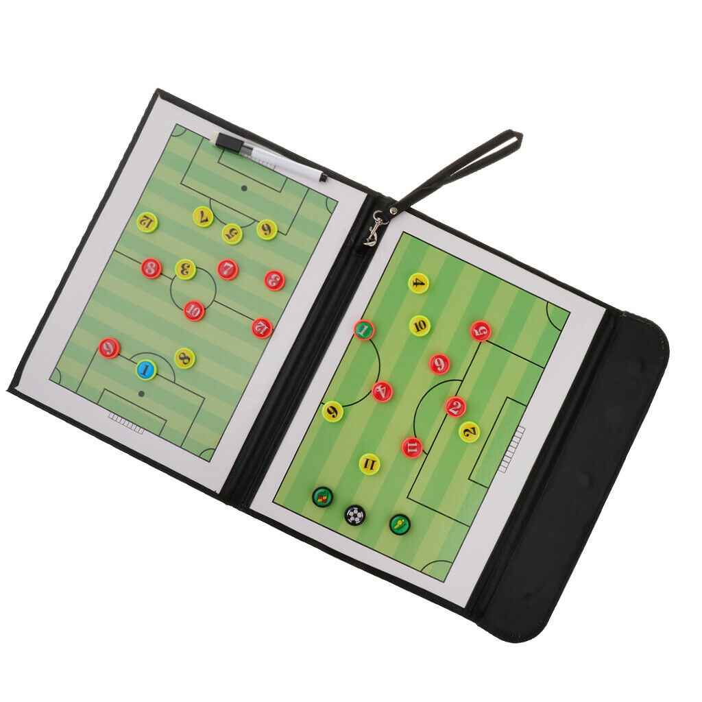 Football Match Plan Coaching Board W/ Pen Training Aid Tactics Equipmen