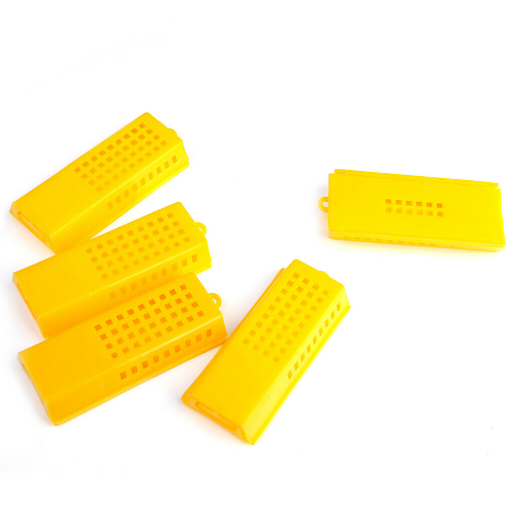 6x Beekeeping Honey Entrance Feeder + 10x Queen Bee Cage Catcher Beekeeper New