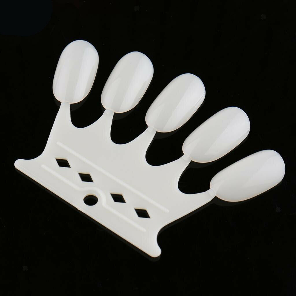 10 Pcs Nail Art Tips Sticks Polish Gel Salon Display Chart Practice Tool - Clear