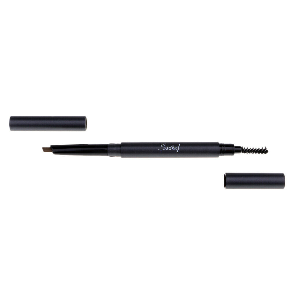 4 Colors Waterproof Automatic Eyebrow Cosmetic Pencil w/ Brush Light Coffee
