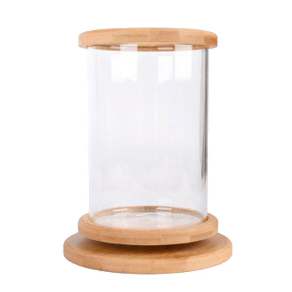 360 Degree Rotatable Cylinder Clear   Tank Small Aquarium Desktop Decoration