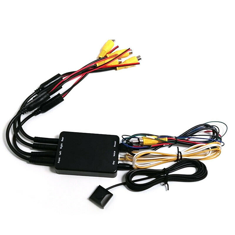4 Way Car Video Switch Parking Camera View Image Split Screen Control Box System