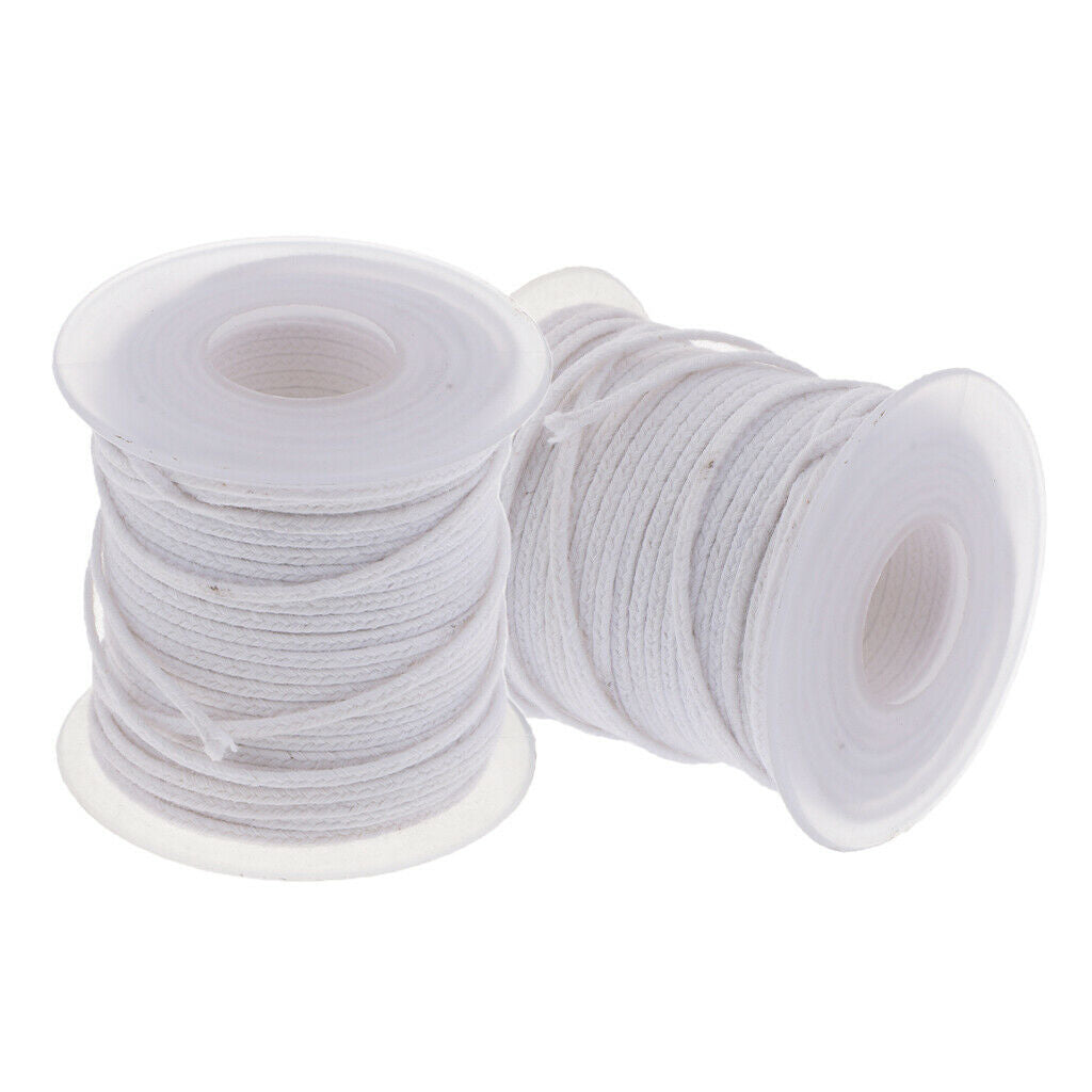 2 Spool of 30 Meter Cotton Plait Candle Wick for Production of